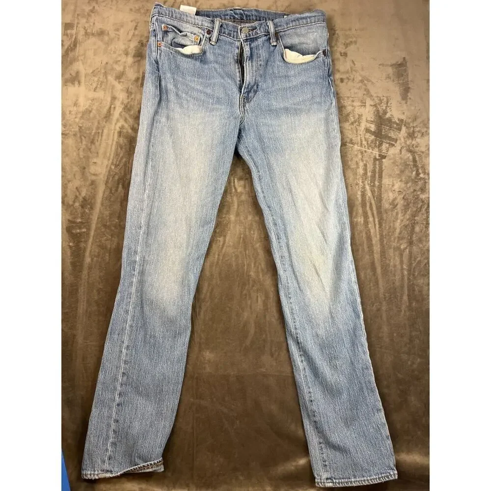 Levi's 511 Denim Jeans Mens 36x34 Blue White Oak Cone Denim‎ Vintage